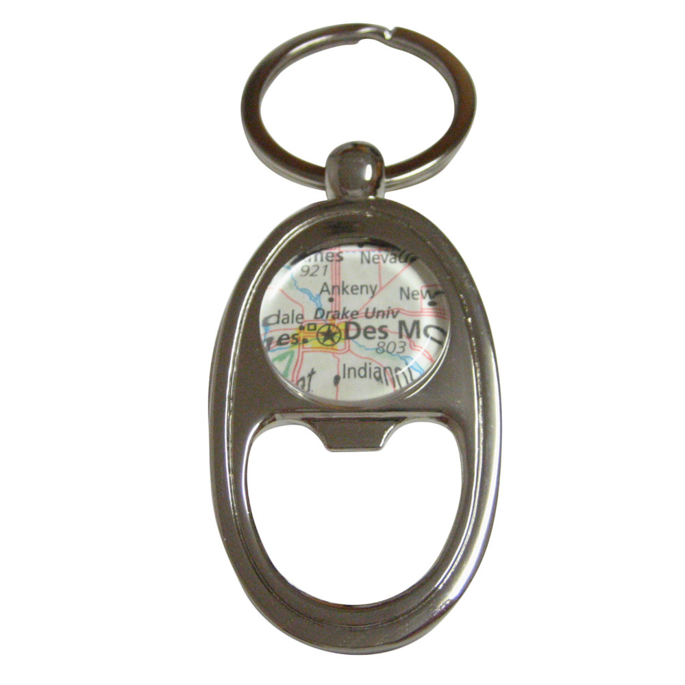 Drake University Map Bottle Opener Key Chain - image 1